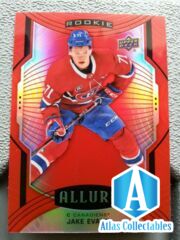 2020-21 UD Allure #112 Jake Evans Rookie Red Rainbow